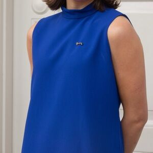 Zara Royal Blue High-Neck dress